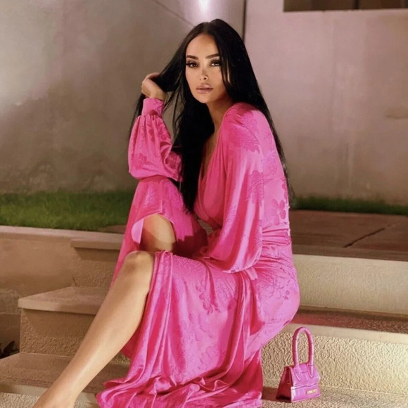 Zara Jacquard wrap Dress - Picture 5 of 12